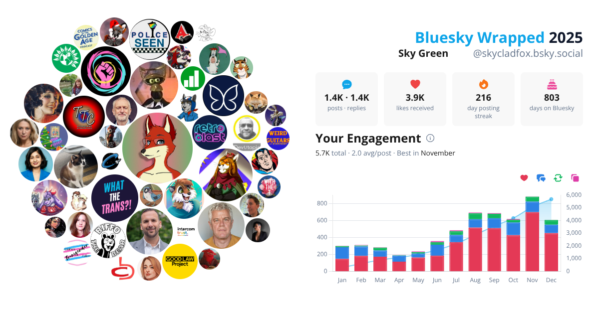 Your Bluesky Wrapped 2025 preview