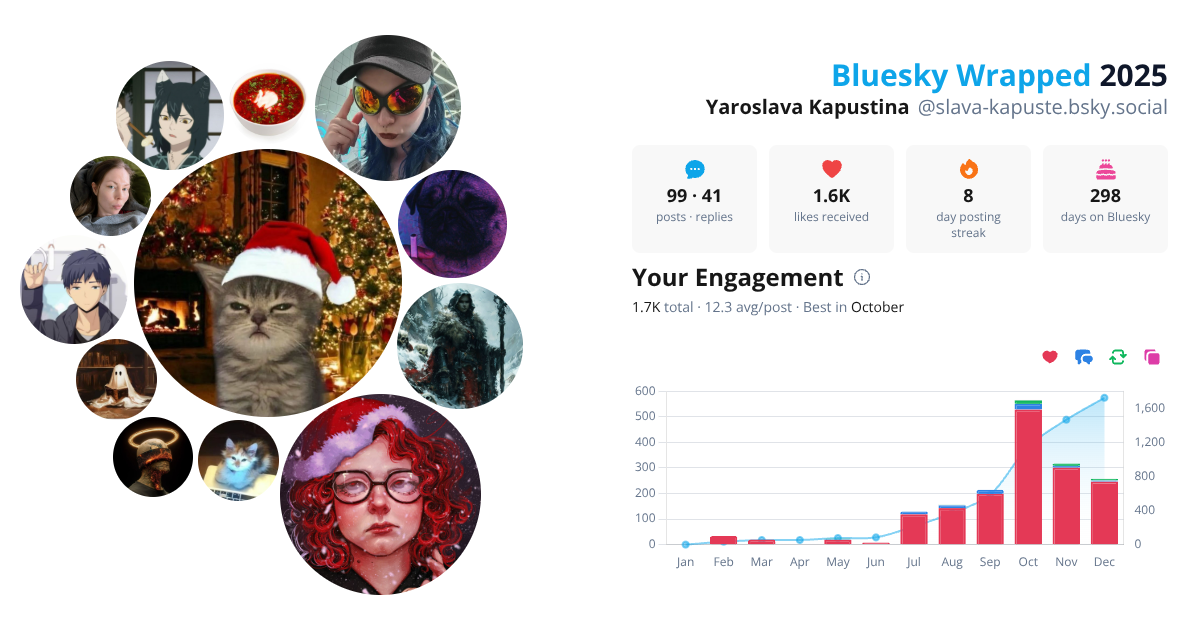 Your Bluesky Wrapped 2025 preview