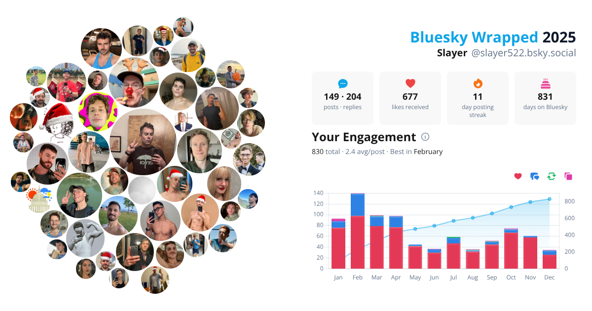 Your Bluesky Wrapped 2025 preview