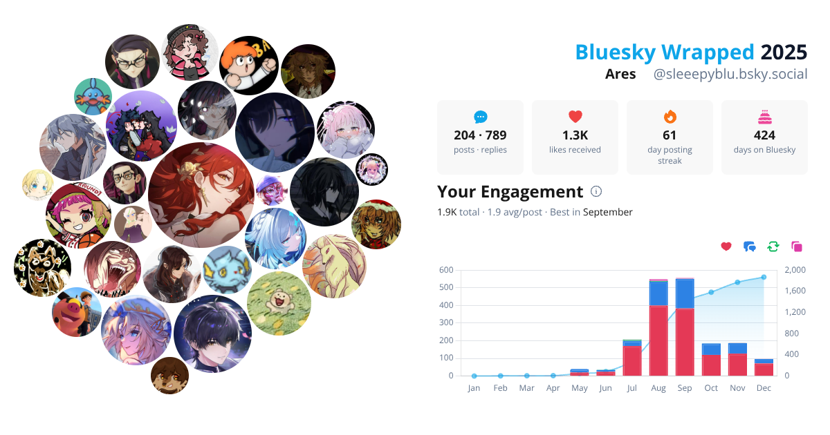 Your Bluesky Wrapped 2025 preview