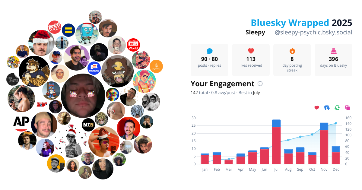 Your Bluesky Wrapped 2025 preview