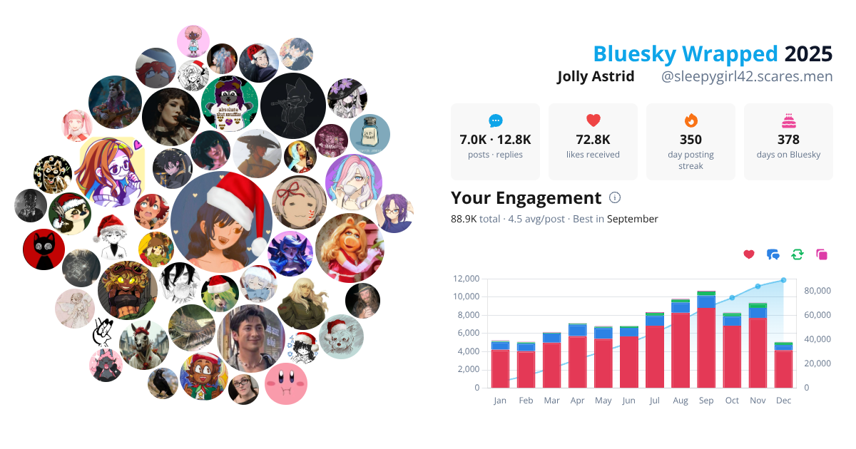 Your Bluesky Wrapped 2025 preview