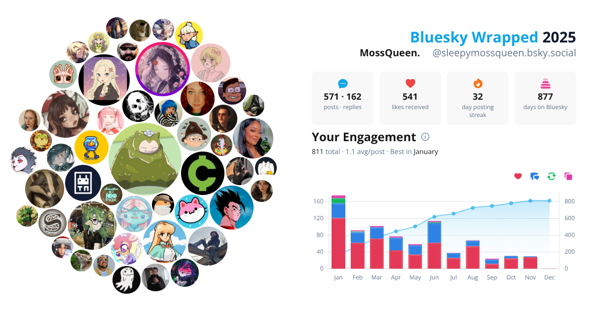 Your Bluesky Wrapped 2025 preview