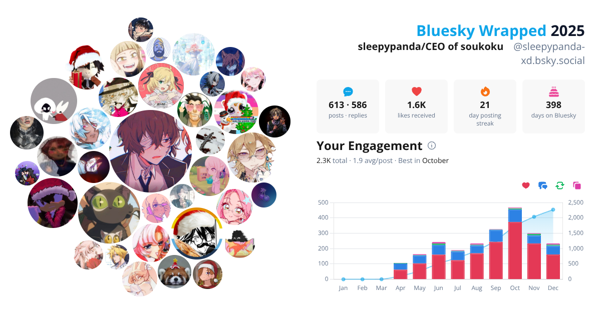 Your Bluesky Wrapped 2025 preview