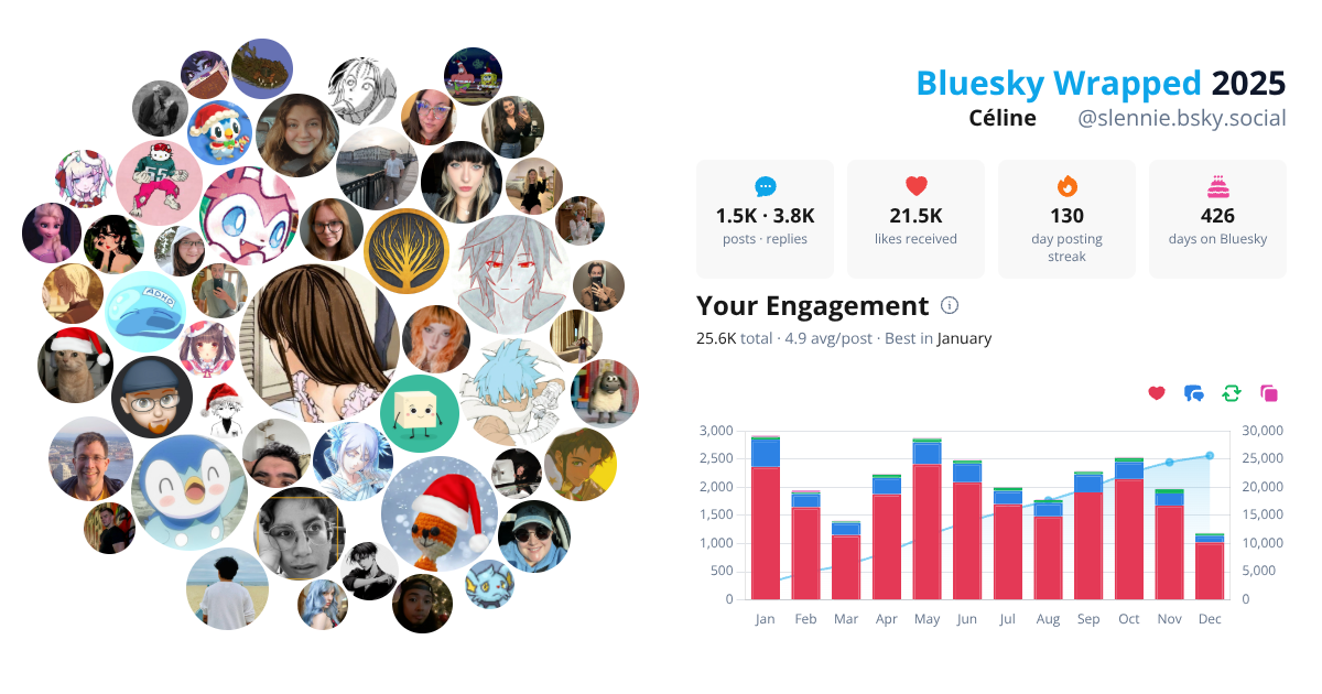 Your Bluesky Wrapped 2025 preview