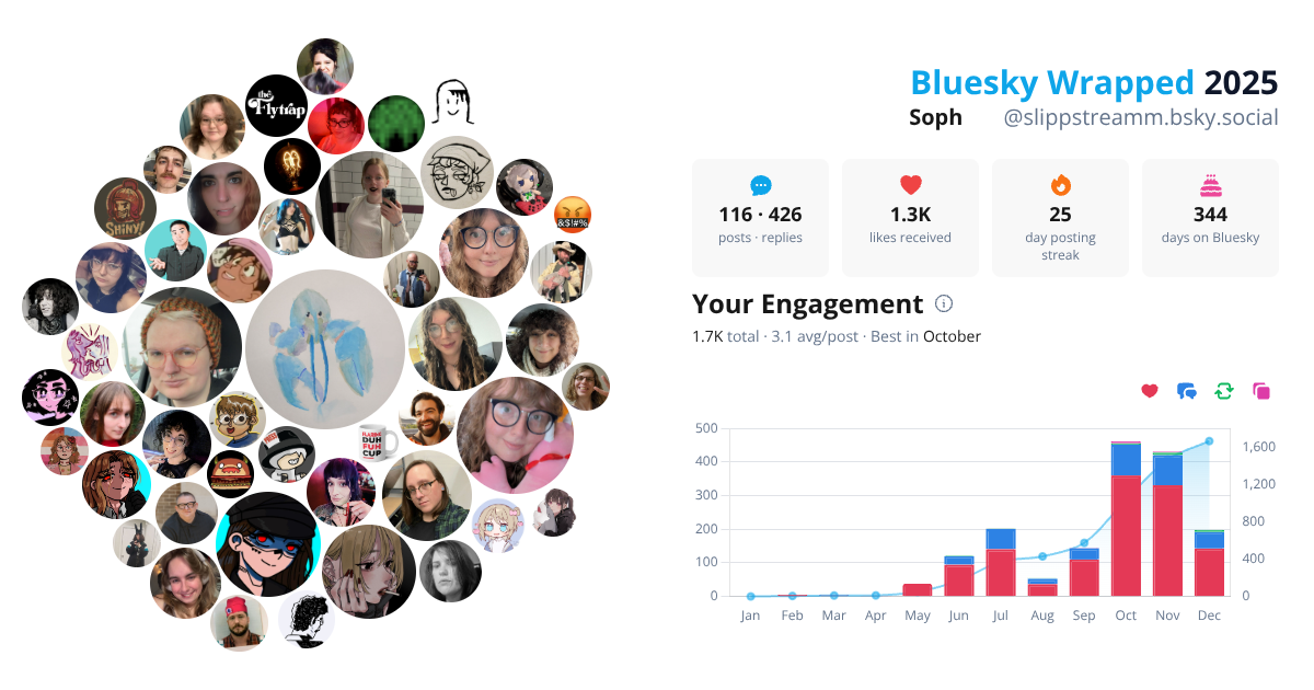 Your Bluesky Wrapped 2025 preview