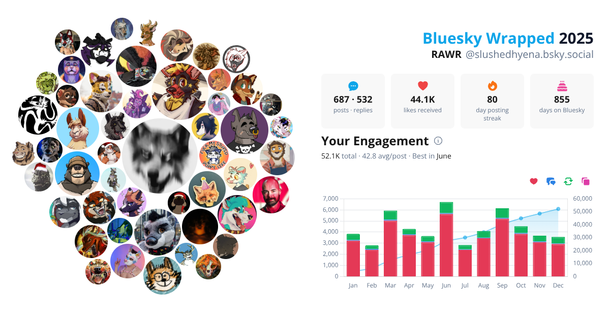 Your Bluesky Wrapped 2025 preview