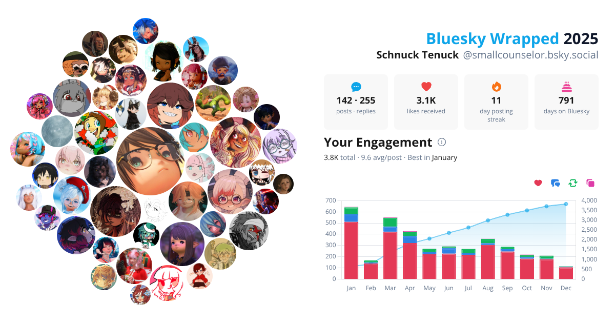 Your Bluesky Wrapped 2025 preview