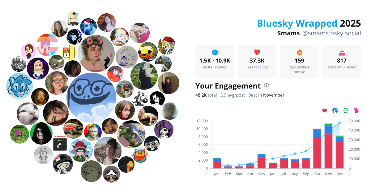 Your Bluesky Wrapped 2025 preview