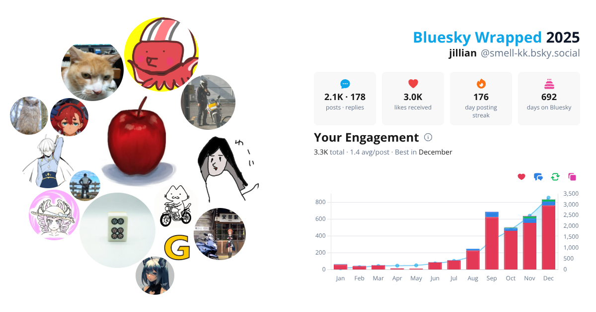 Your Bluesky Wrapped 2025 preview