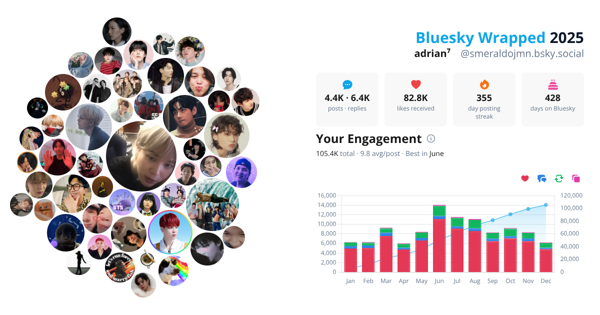 Your Bluesky Wrapped 2025 preview