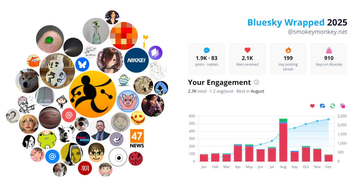 Your Bluesky Wrapped 2025 preview