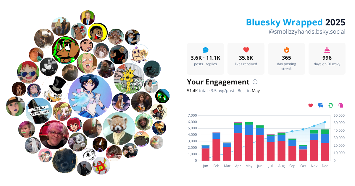 Your Bluesky Wrapped 2025 preview