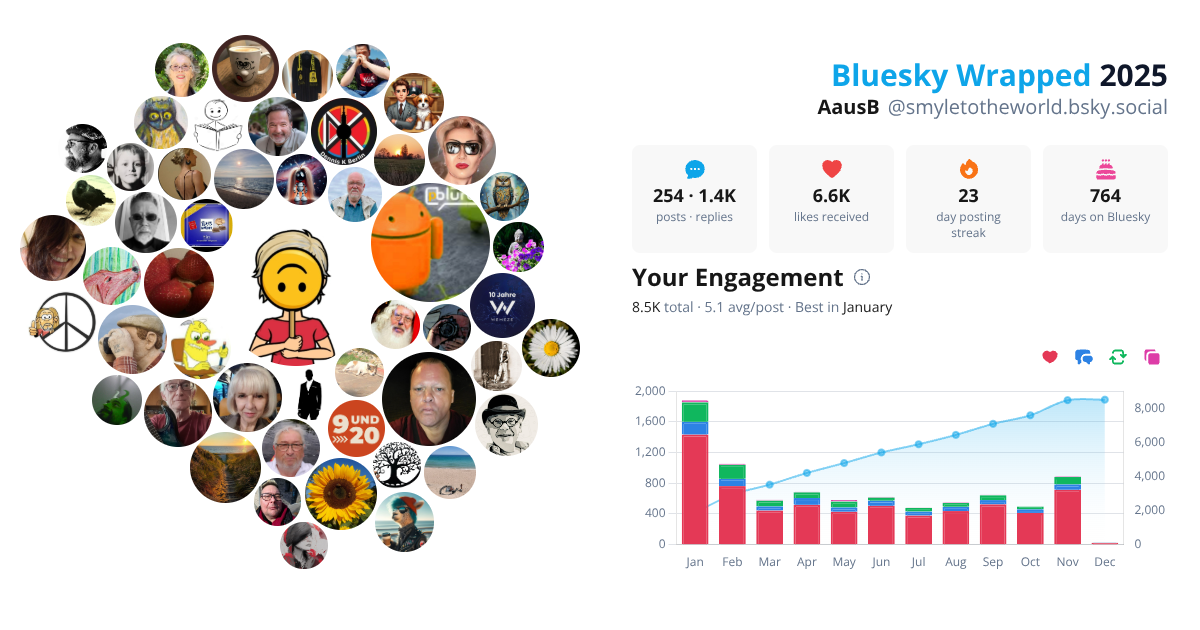 Your Bluesky Wrapped 2025 preview