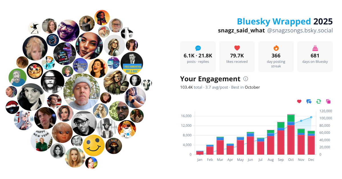 Your Bluesky Wrapped 2025 preview