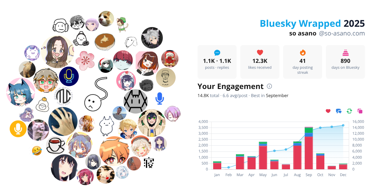 Your Bluesky Wrapped 2025 preview