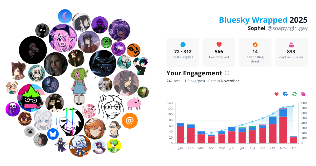 Your Bluesky Wrapped 2025 preview