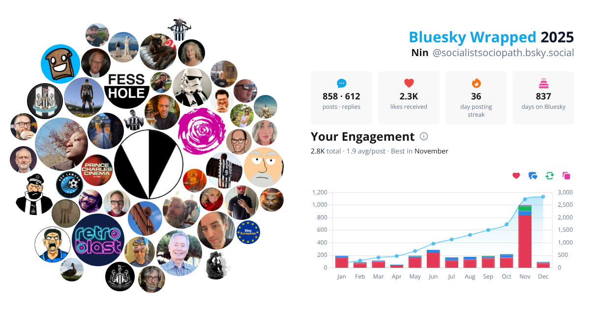 Your Bluesky Wrapped 2025 preview