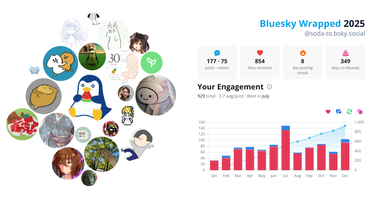 Your Bluesky Wrapped 2025 preview