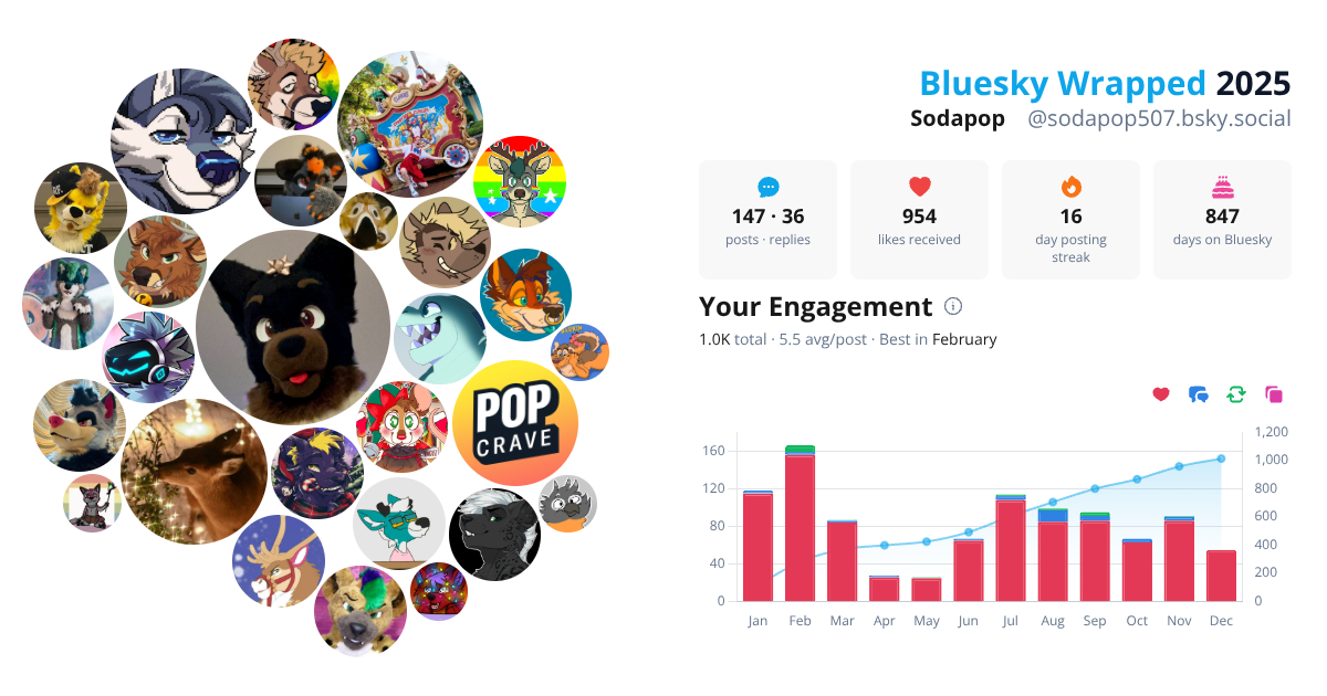 Your Bluesky Wrapped 2025 preview