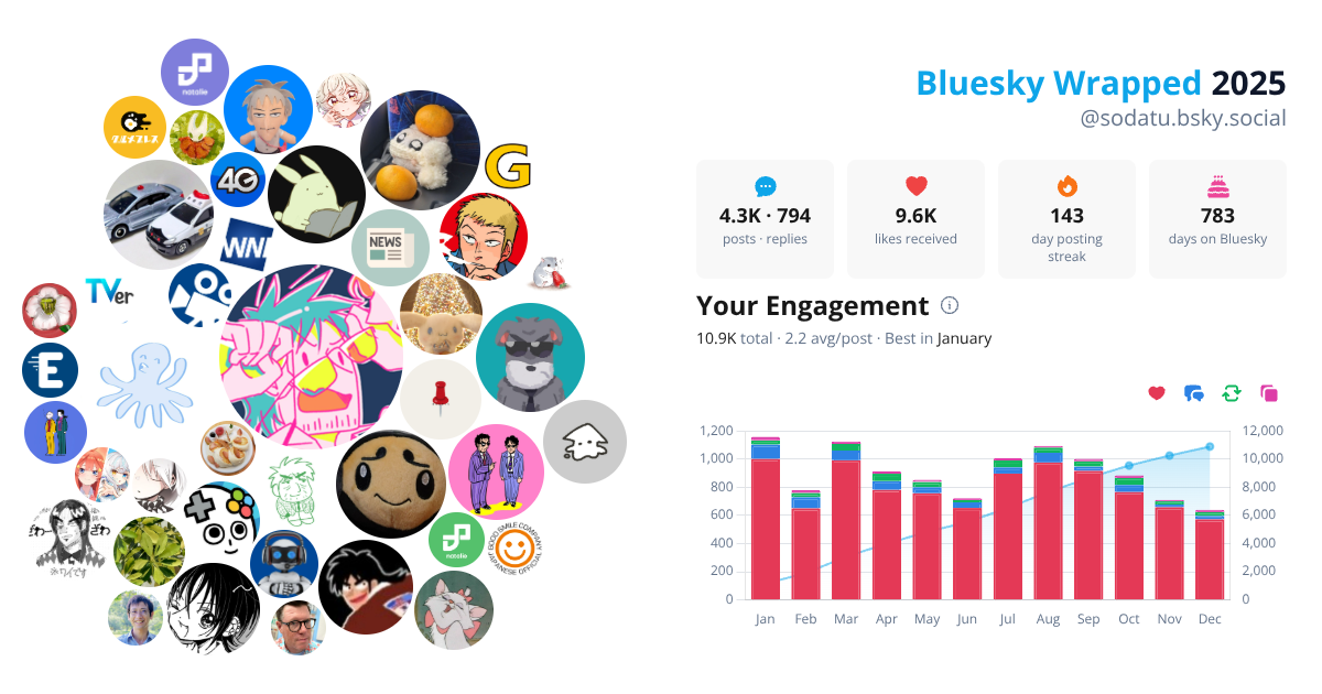 Your Bluesky Wrapped 2025 preview