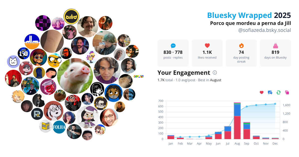 Your Bluesky Wrapped 2025 preview