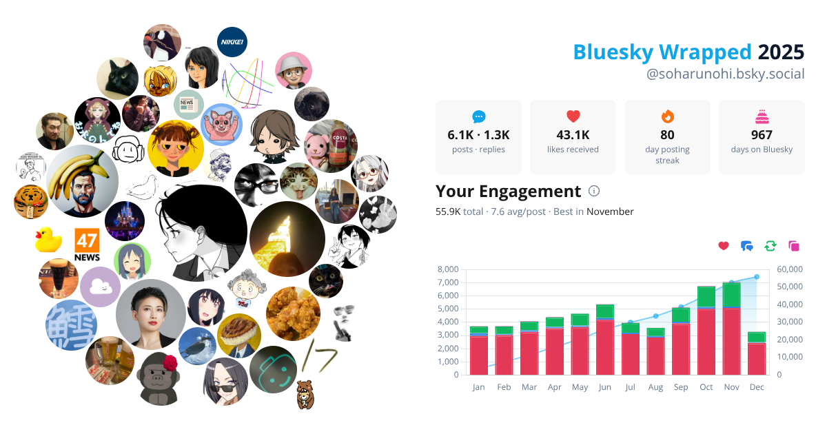 Your Bluesky Wrapped 2025 preview