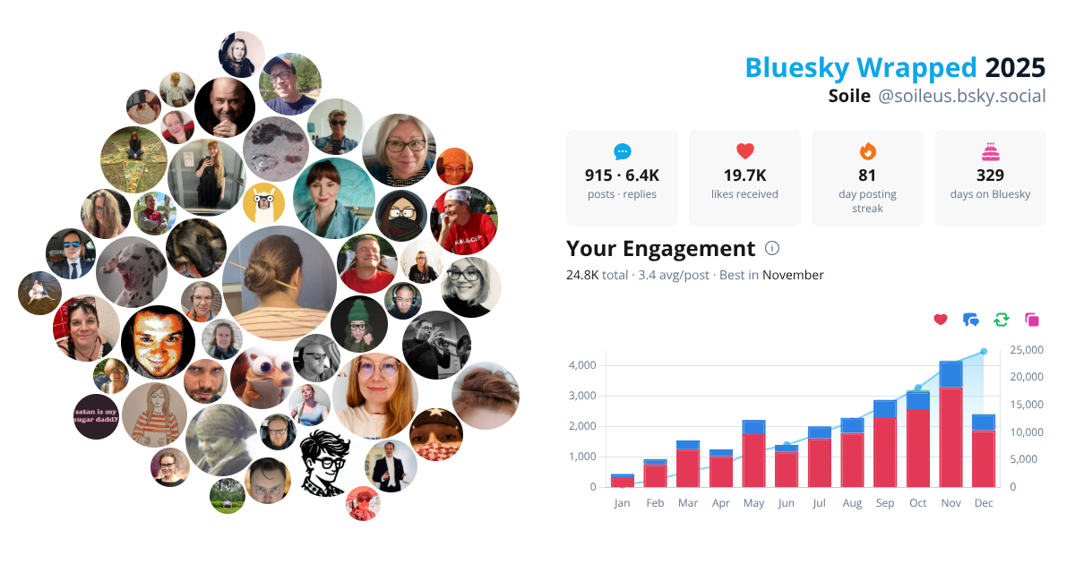 Your Bluesky Wrapped 2025 preview