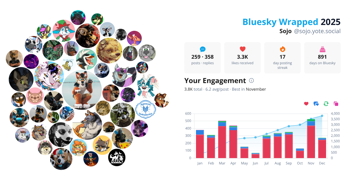 Your Bluesky Wrapped 2025 preview