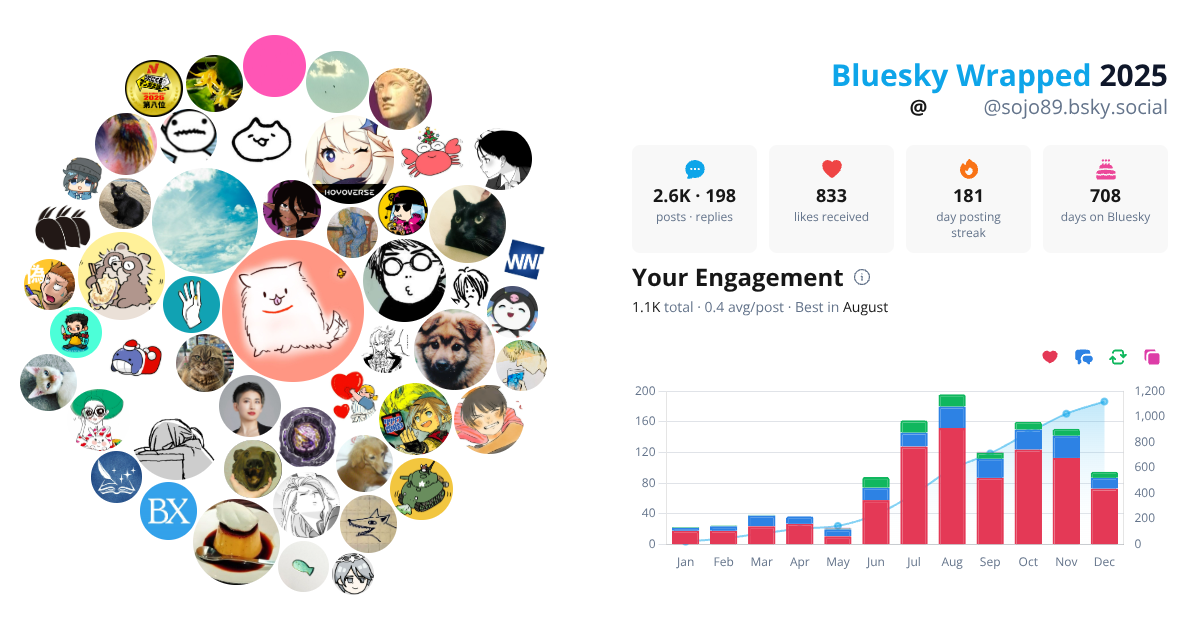 Your Bluesky Wrapped 2025 preview