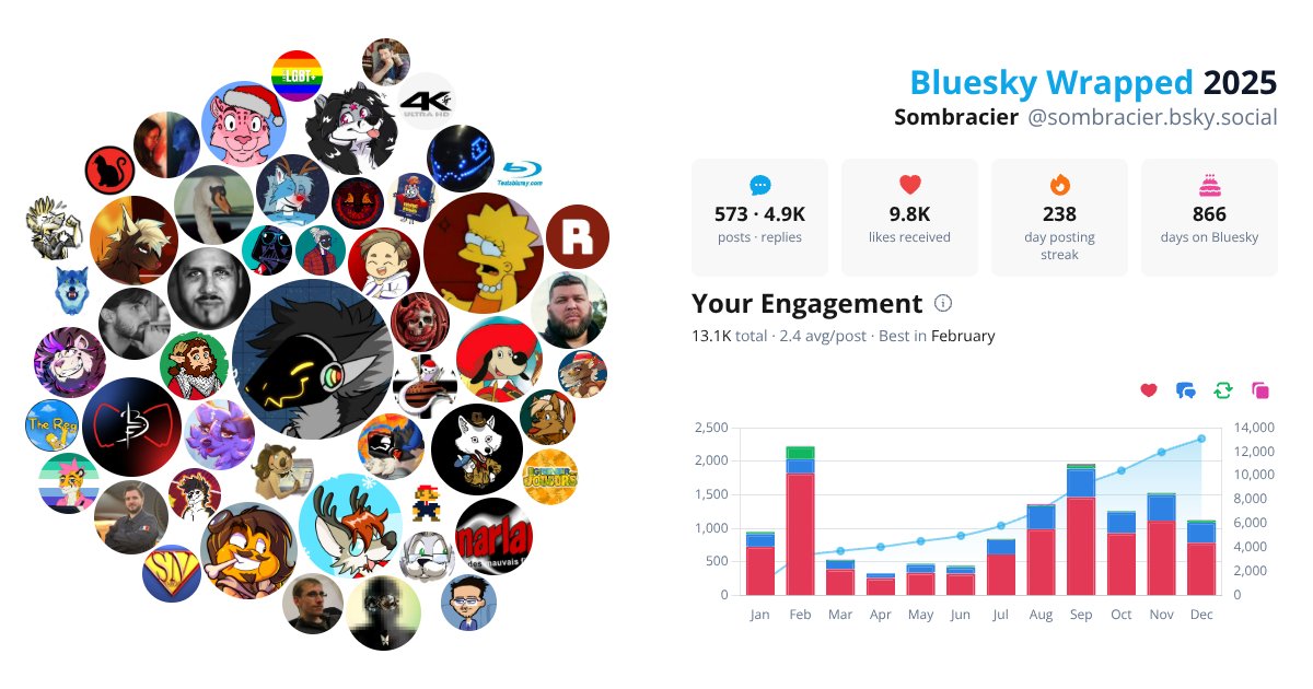Your Bluesky Wrapped 2025 preview