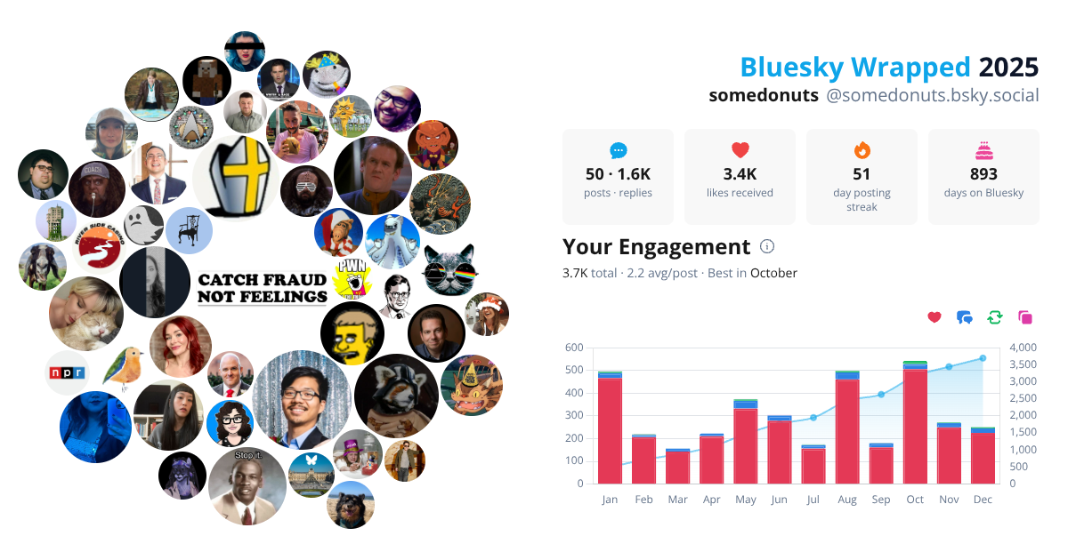 Your Bluesky Wrapped 2025 preview