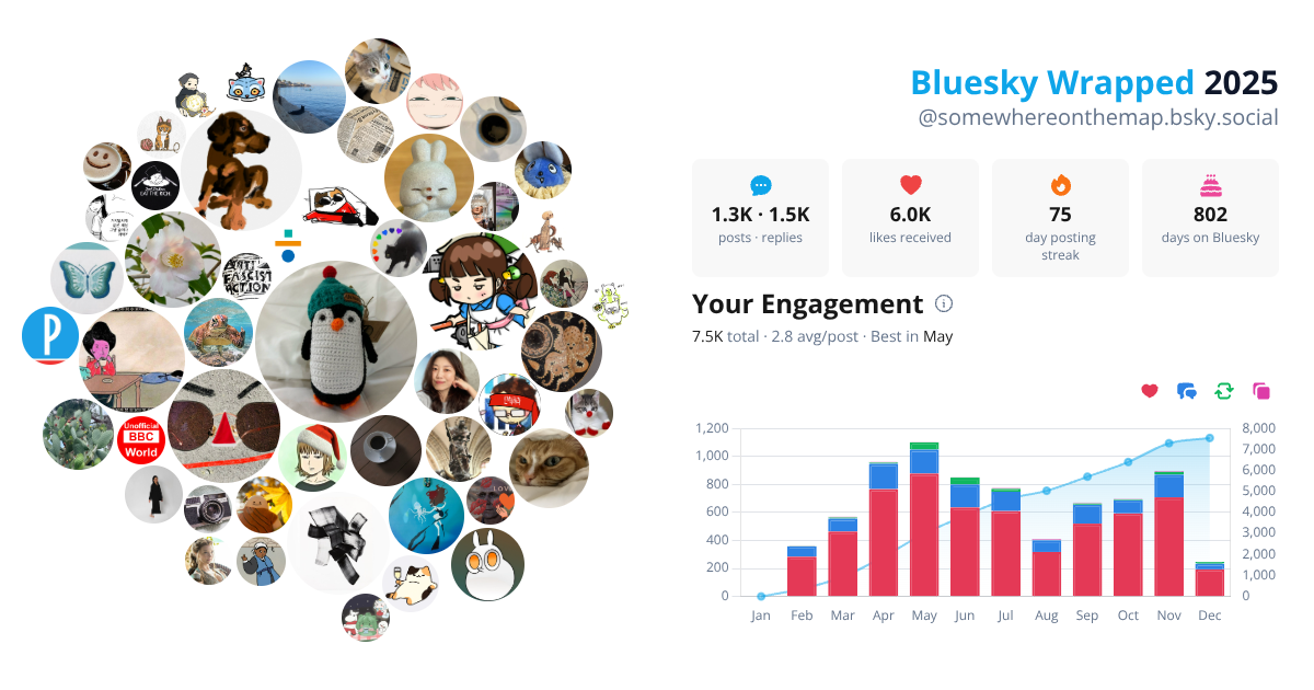 Your Bluesky Wrapped 2025 preview