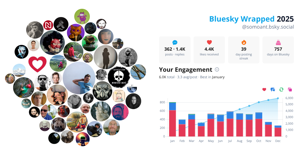 Your Bluesky Wrapped 2025 preview