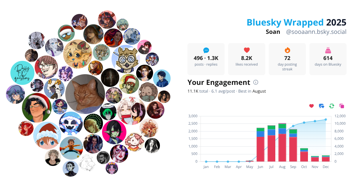 Your Bluesky Wrapped 2025 preview