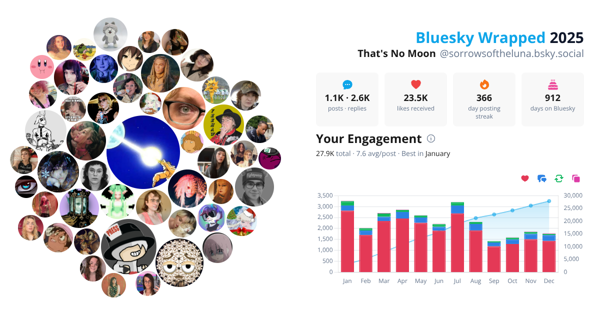 Your Bluesky Wrapped 2025 preview