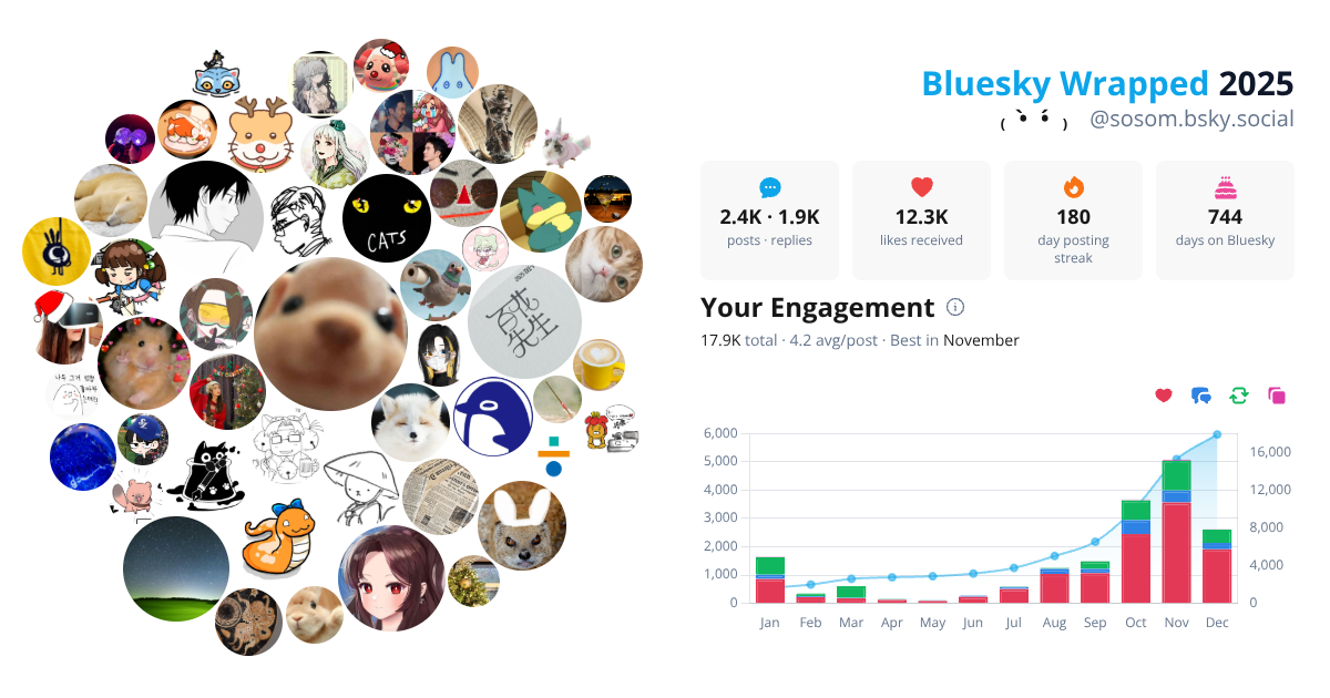 Your Bluesky Wrapped 2025 preview