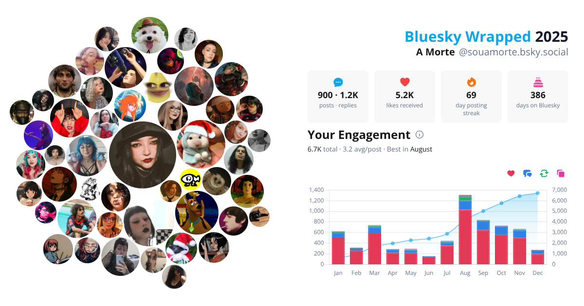 Your Bluesky Wrapped 2025 preview