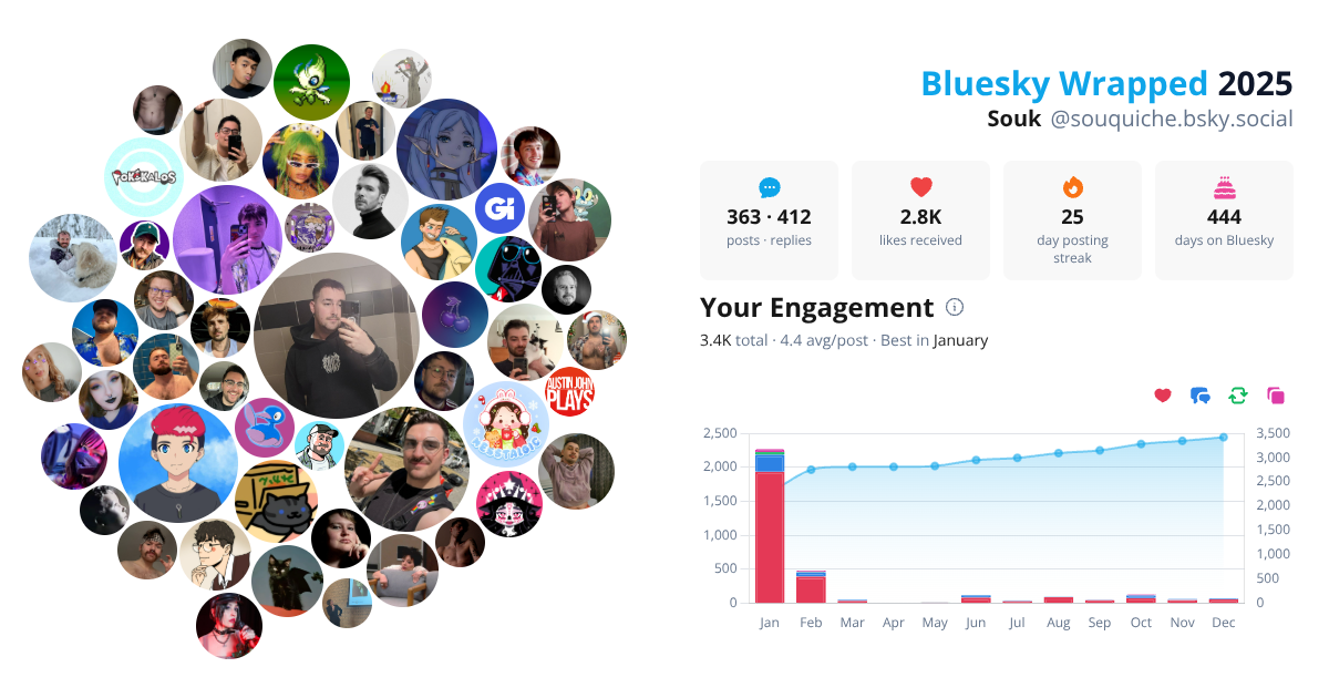 Your Bluesky Wrapped 2025 preview