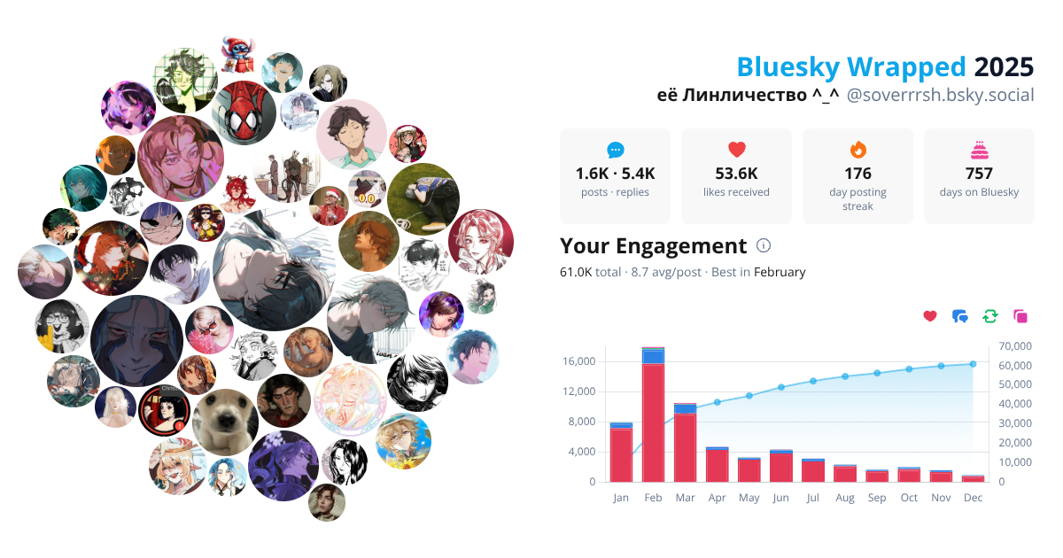 Your Bluesky Wrapped 2025 preview