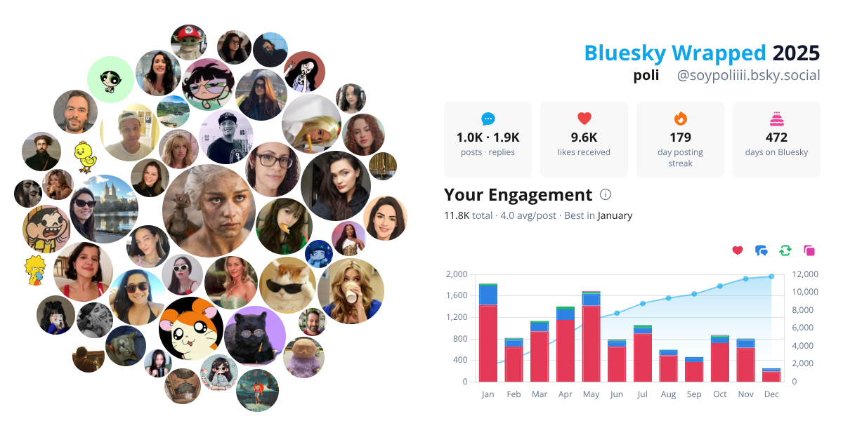 Your Bluesky Wrapped 2025 preview
