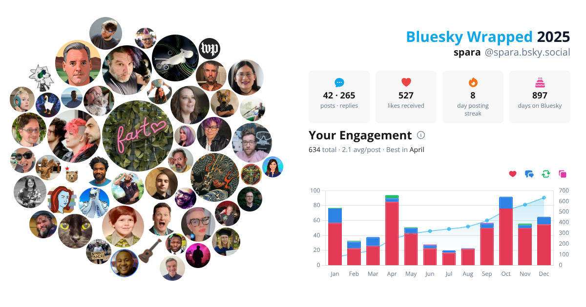 Your Bluesky Wrapped 2025 preview