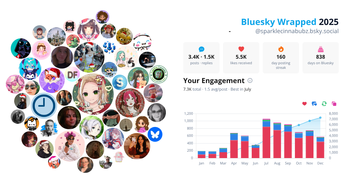 Your Bluesky Wrapped 2025 preview