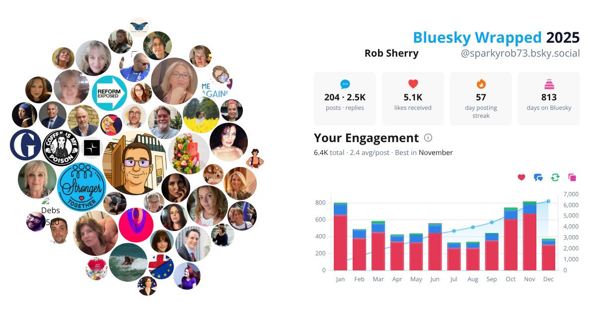 Your Bluesky Wrapped 2025 preview