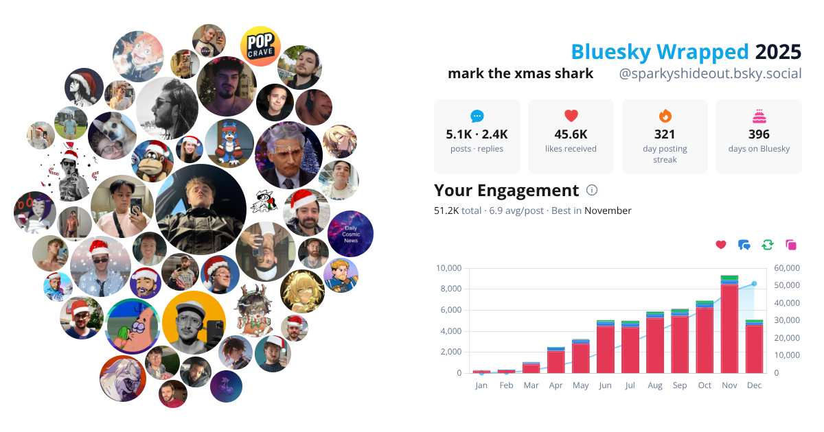 Your Bluesky Wrapped 2025 preview