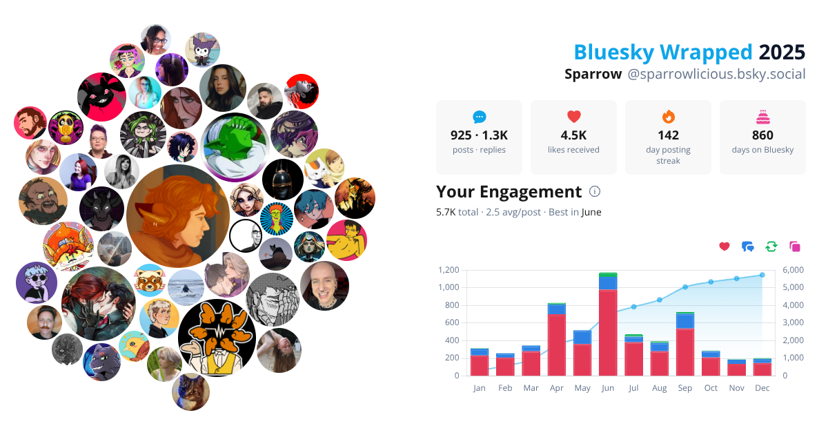 Your Bluesky Wrapped 2025 preview