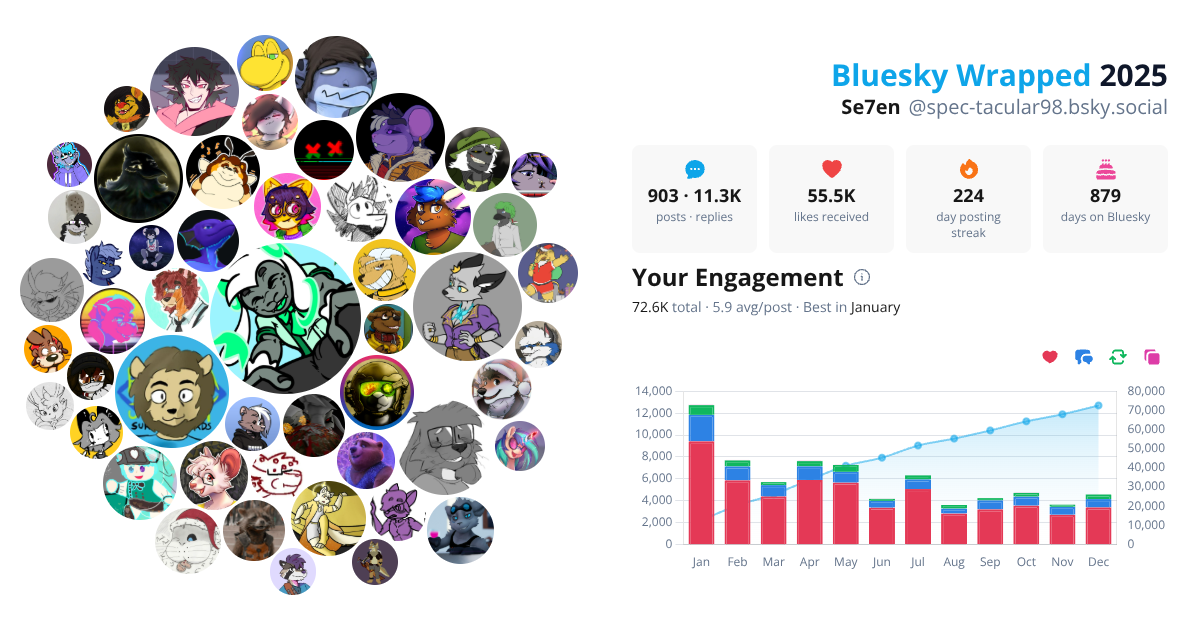 Your Bluesky Wrapped 2025 preview