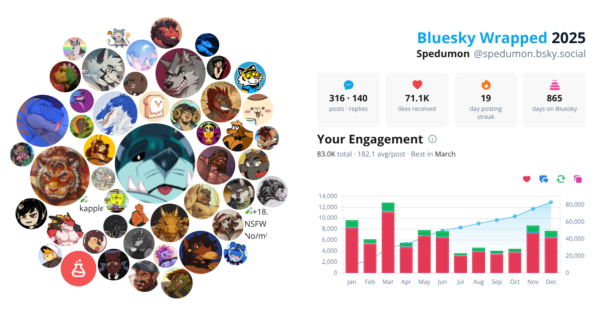 Your Bluesky Wrapped 2025 preview