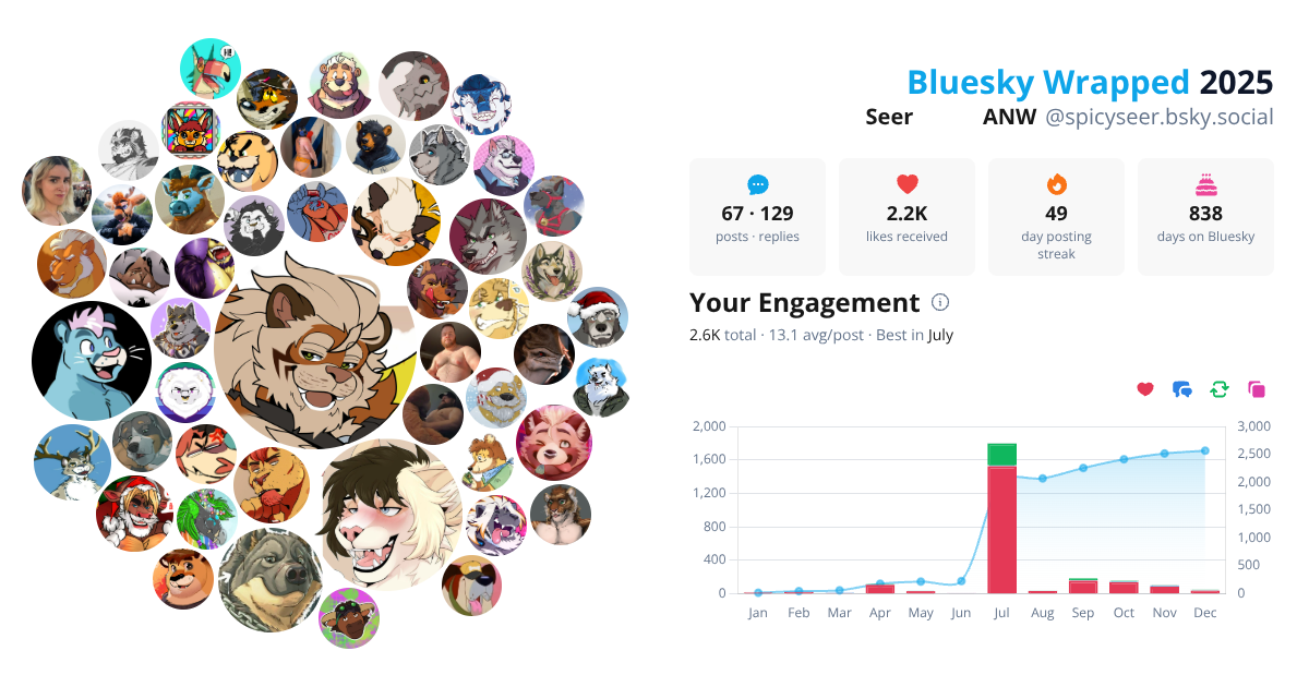 Your Bluesky Wrapped 2025 preview