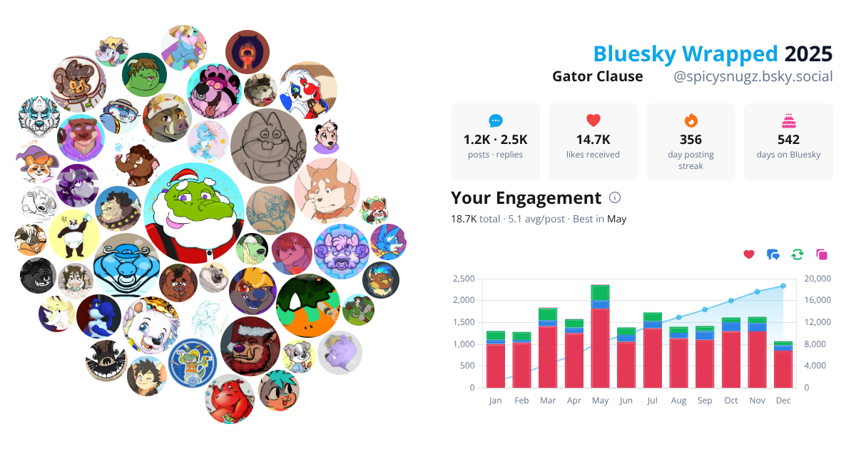 Your Bluesky Wrapped 2025 preview